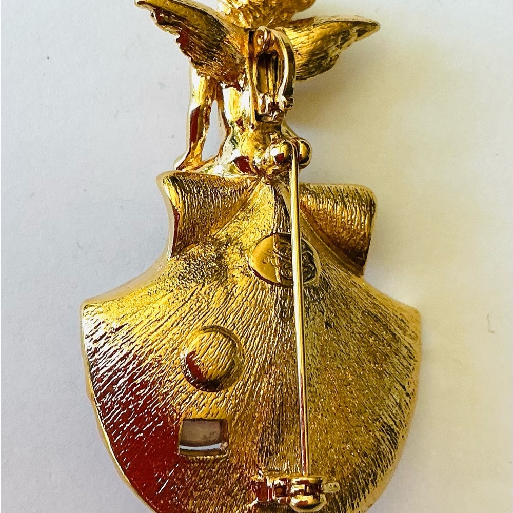 Vintage Kirk’s Folly Whispering Angel Necklace or Brooch - Picture 3 of 4